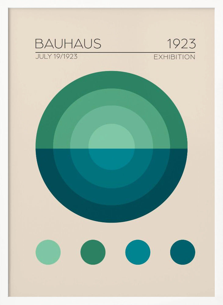 Bauhaus Mavi Daire Poster