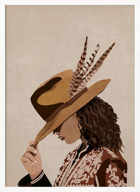 Cowgirl Brunette Poster