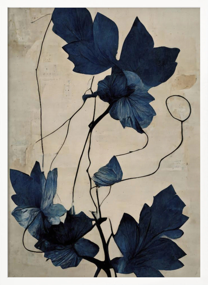 Indigo Flower Poster