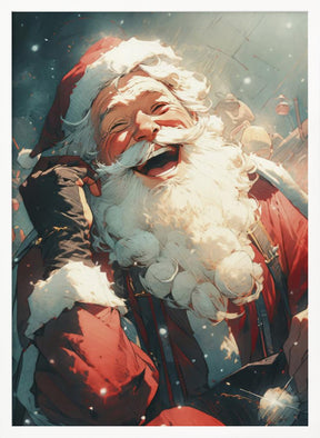 Laughing Santa Poster