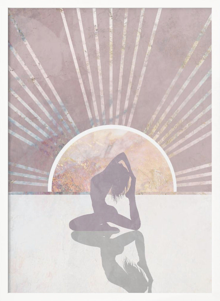 Pink Gold Sun Yoga 2 Poster