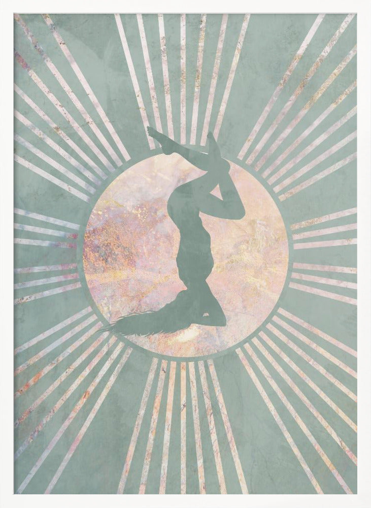 Yoga Boho Sun Green 4 Poster