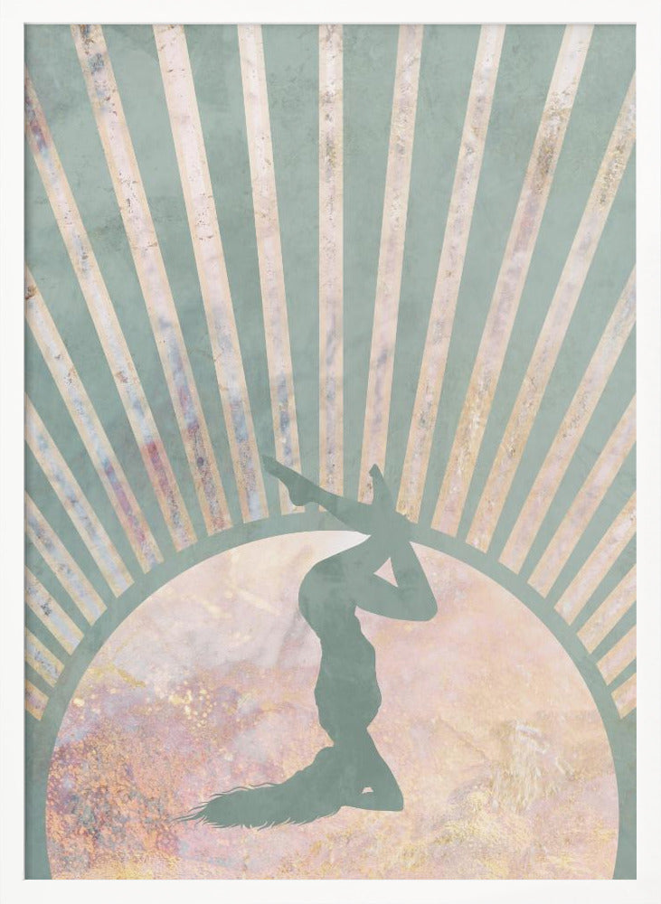 Yoga Boho Sun Rise Green 4 Poster