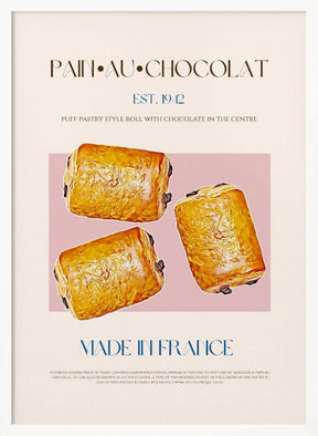 Pain Au Chocolat Print Poster