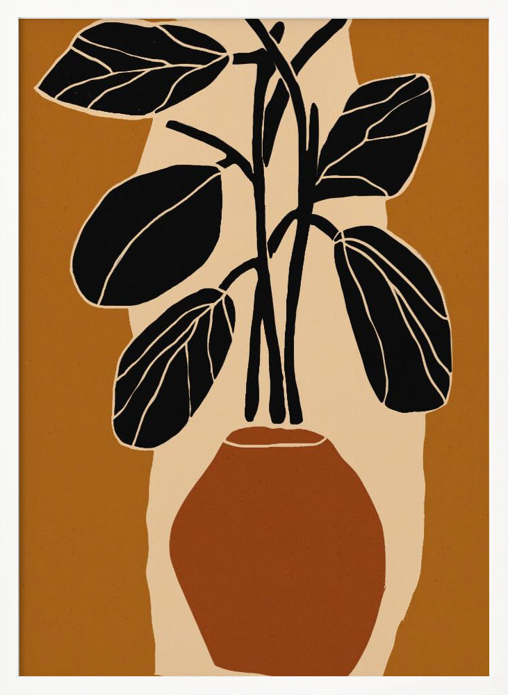 Ochre Still Life No 1 Poster