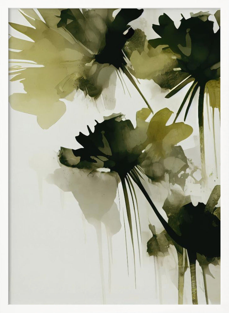 Green Flowers Poster