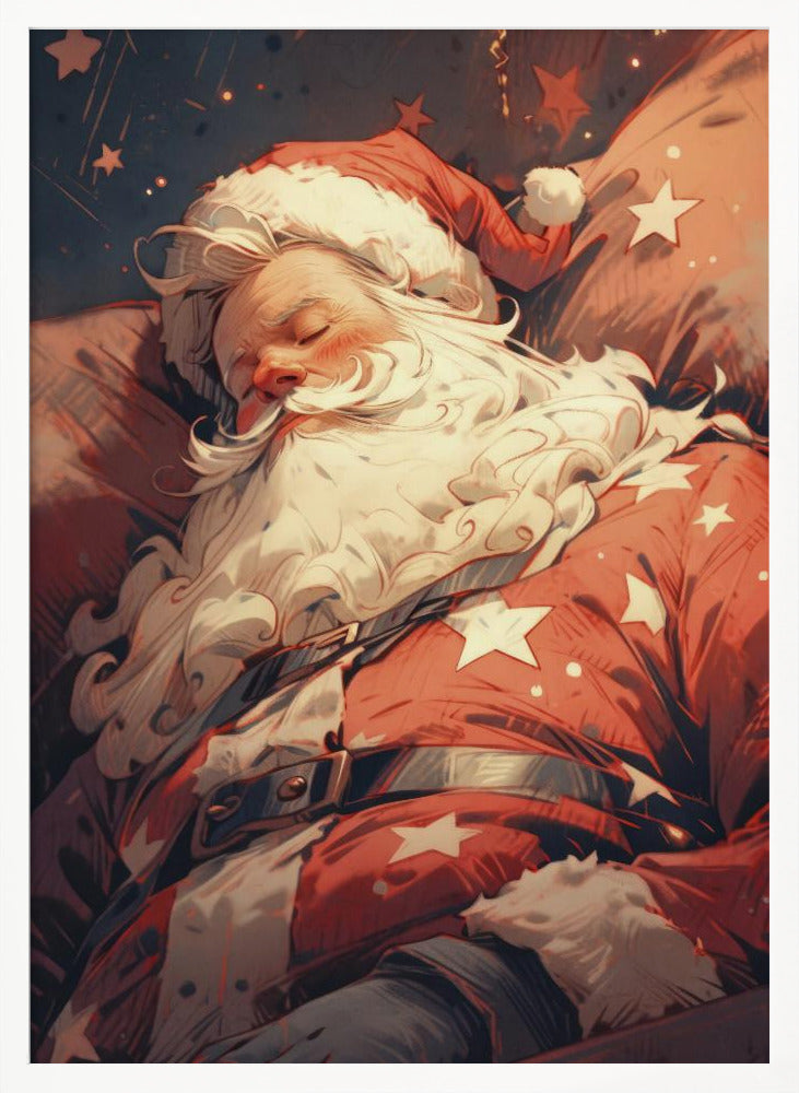 Sleeping Santa Poster