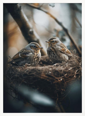 Birds In Nest No 2 Poster