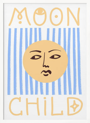 Striped Moon Child Poster