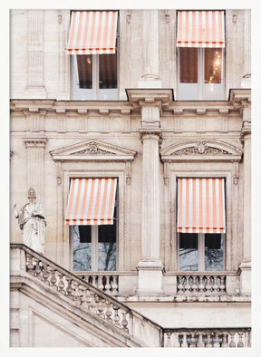 Striped Paris Awning Poster