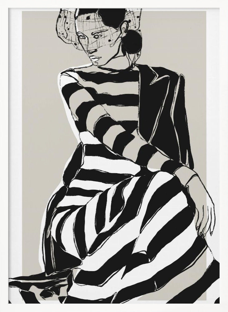 Striped Dress Poster