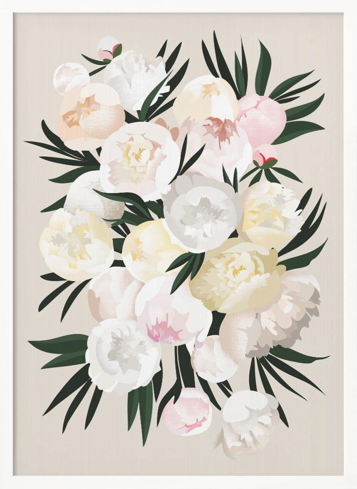 Dara bouquet in beige Poster