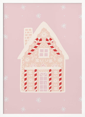 Pink Gingerbread House Poster