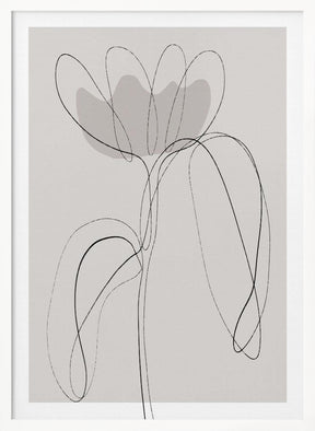 Oneline Tulip Poster