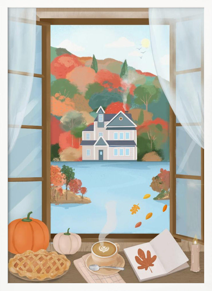 Autumn Cottage Poster