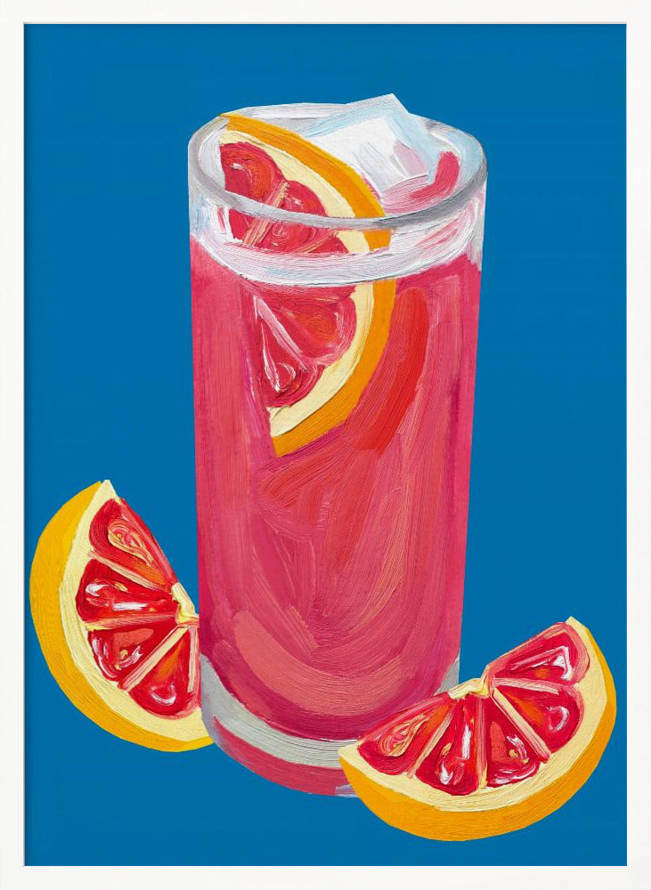 Grapefruit Paloma Blue Poster