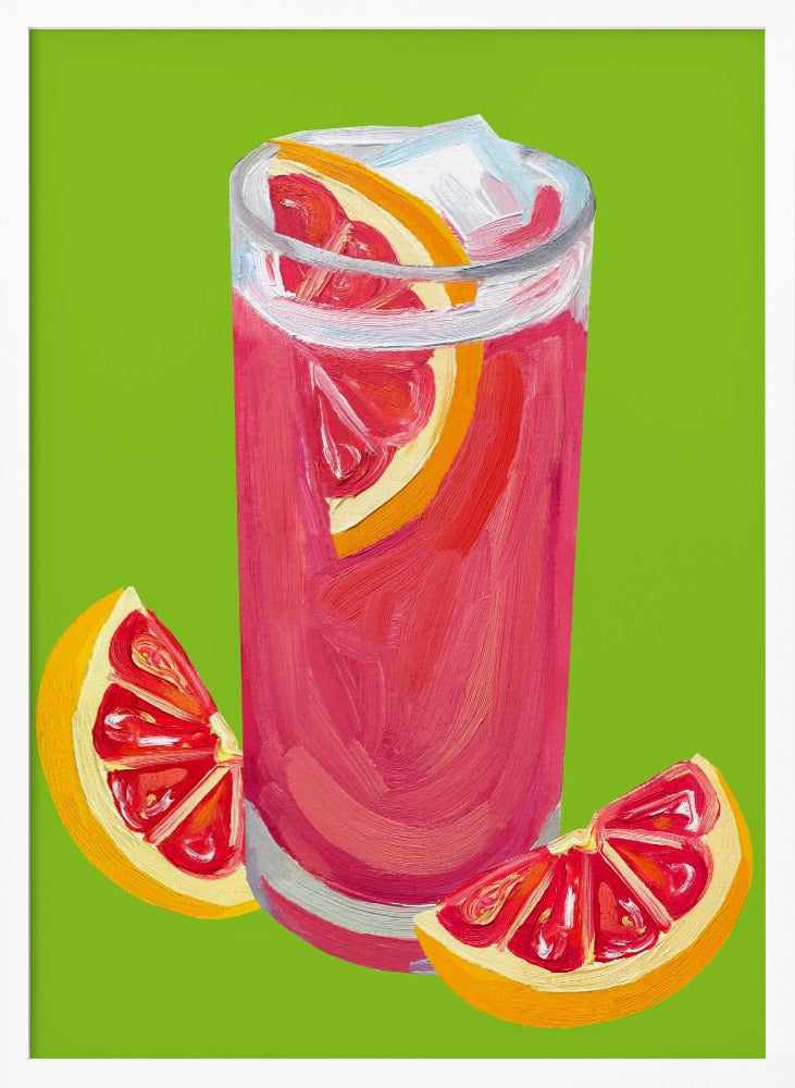 Grapefruit Paloma Pistachio Poster