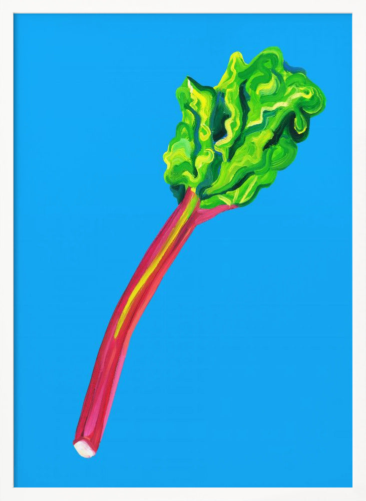 Rhubarb Light Blue Poster