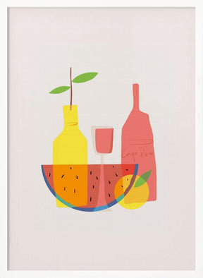 Still Life With Wine and Bottles Poster