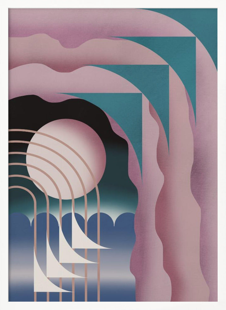 Pink Night Sky Poster