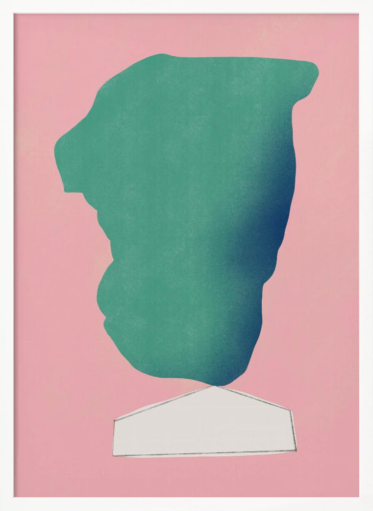 Stone Sculpture In Green Poster