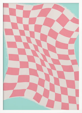 Pink Checker Cloth Poster