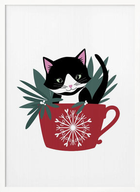 My cat Coco in a holiday mug Poster