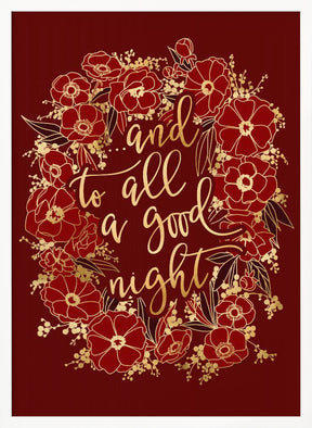 And to all a good night - red Poster