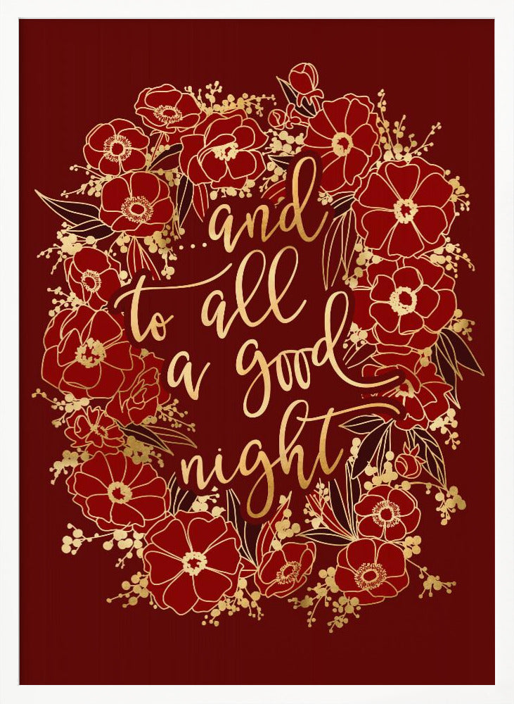 And to all a good night - red Poster