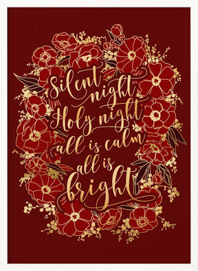 Silent night - red Poster