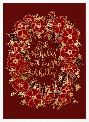 Deck the halls - red Poster