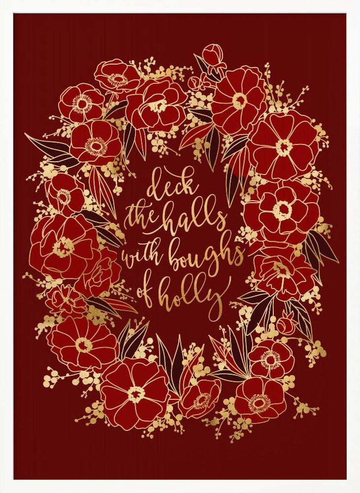 Deck the halls - red Poster