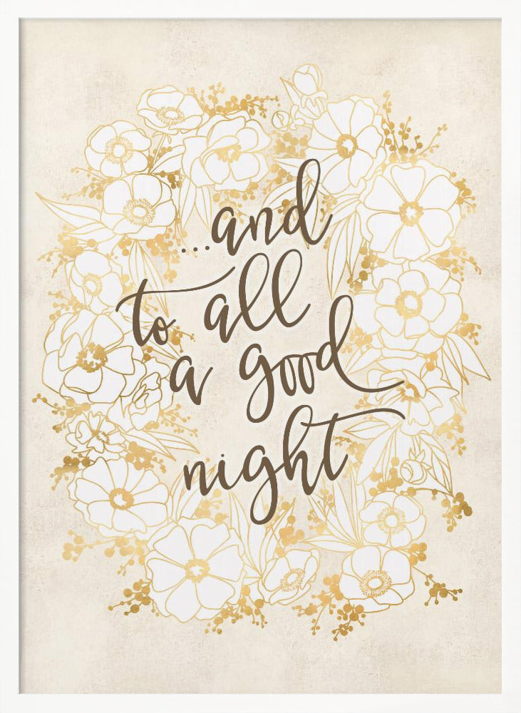 And to all a good night - vintage vanilla Poster