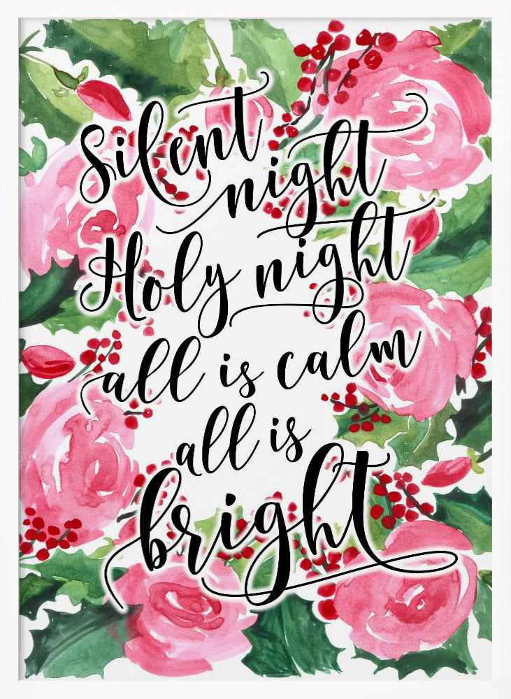 Floral silent night Poster