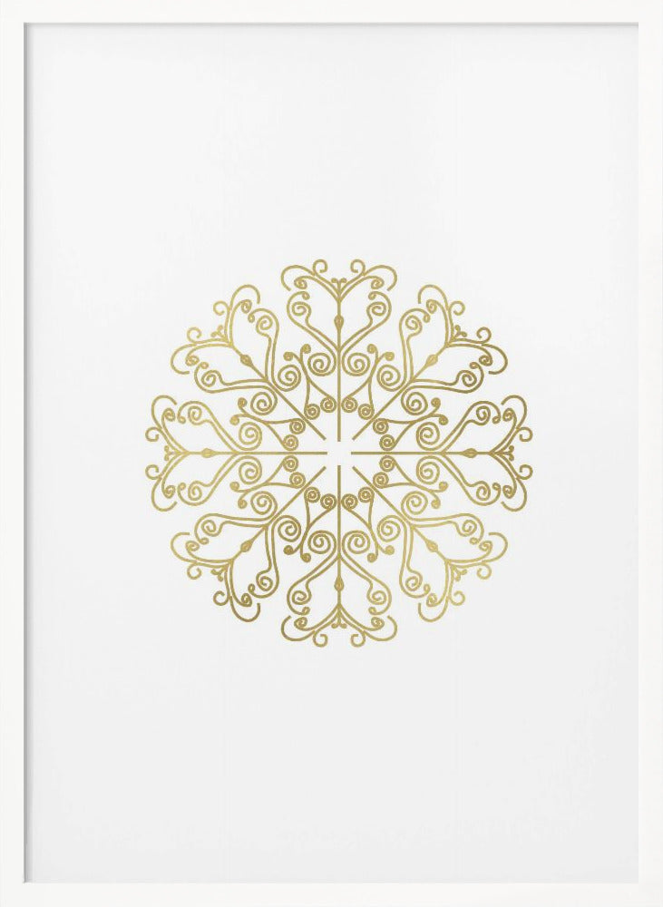 Gold lace snowflake (1) Poster