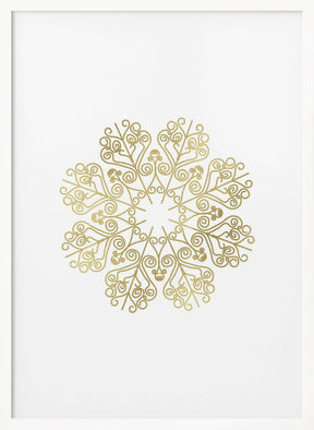 Gold lace snowflake (2) Poster