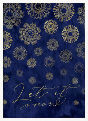 Let it snow lace snowflakes Poster