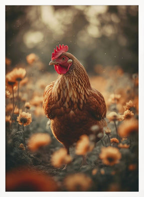 Chicken Portrait Poster