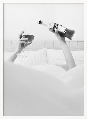 Aperol In Bed B&w Poster