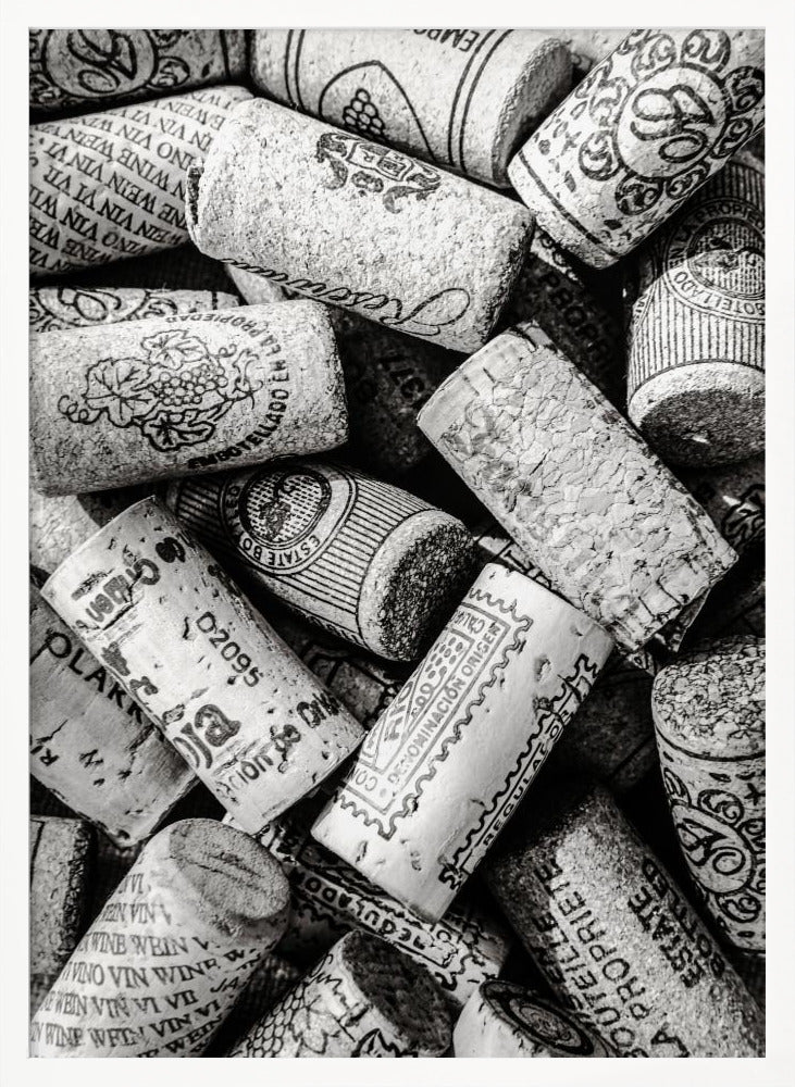 Wine 001 Bw Poster