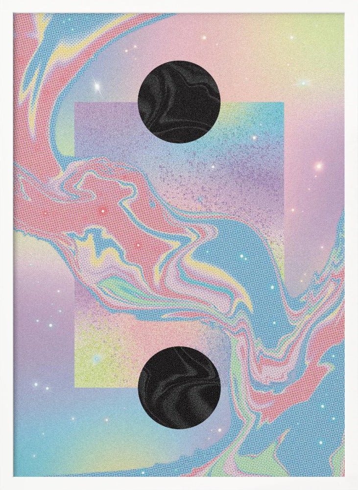 Black Hole Pastel Cosmos Poster