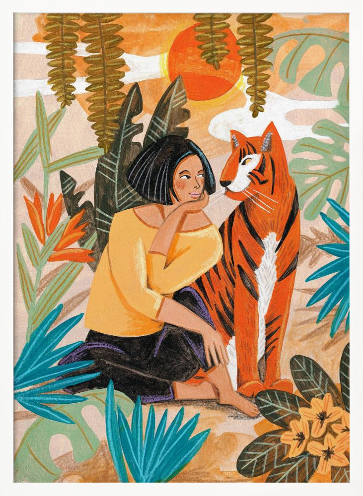 Woman with Tiger Poster