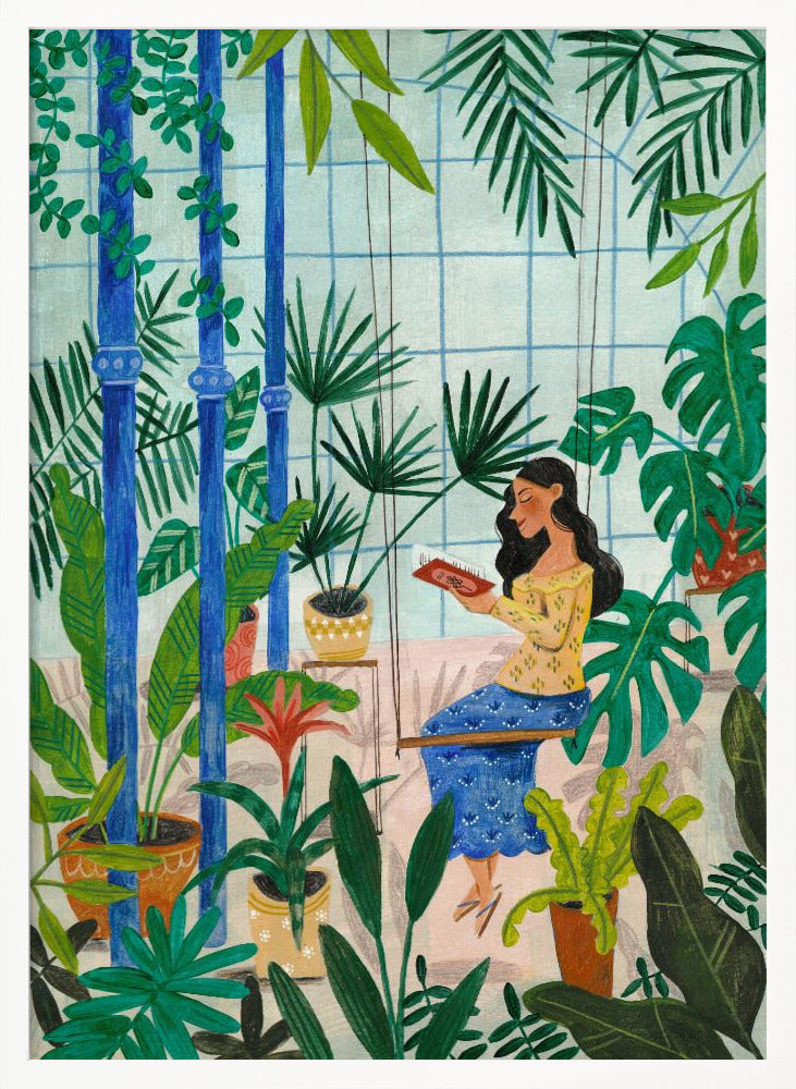 Reading in the plant greenhouse Poster