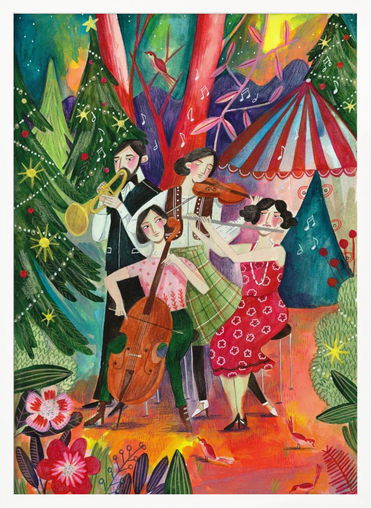 Christmas music in the forest Poster