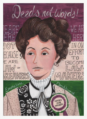 Portrait of a woman, Emmeline Pankhurst Poster