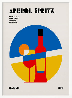 Aperol Spritz Cocktail Bauhaus Art Print Poster