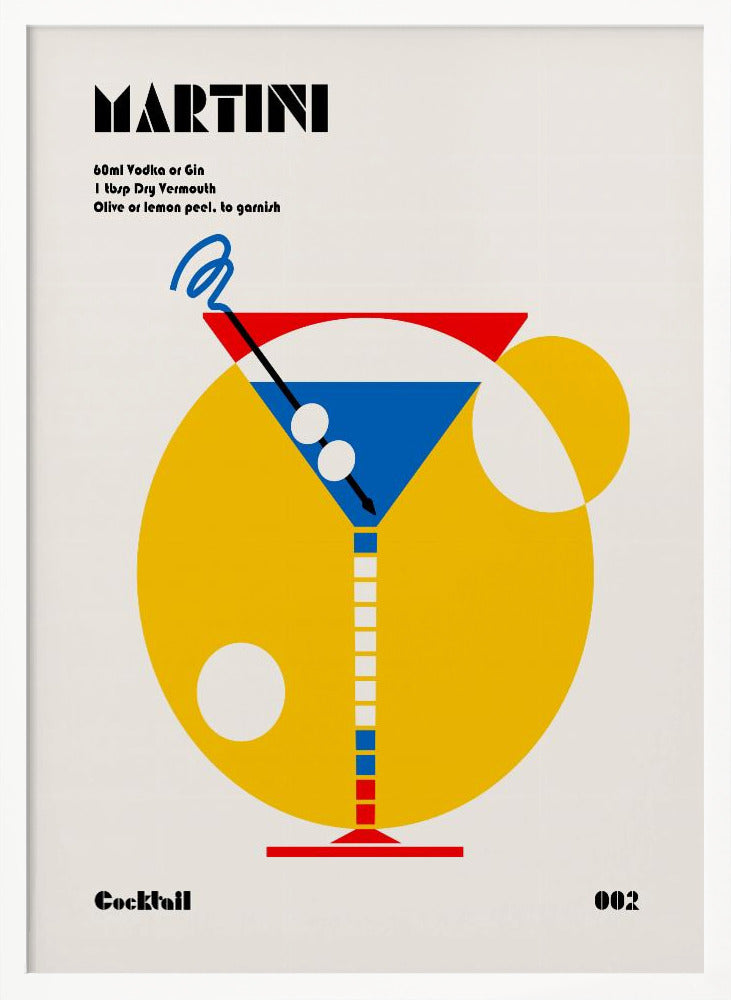 Martini Bauhaus Cocktail Poster