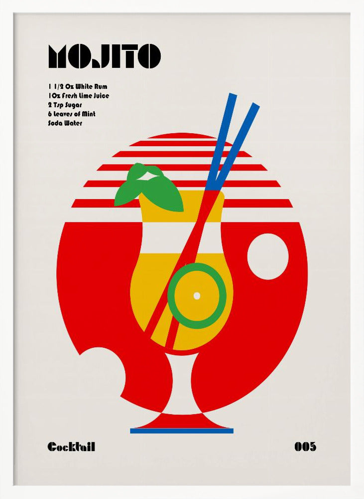 Mojito Bauhaus Cocktail Poster