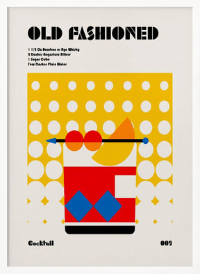 Old Fashioned Bauhaus Cocktail Poster