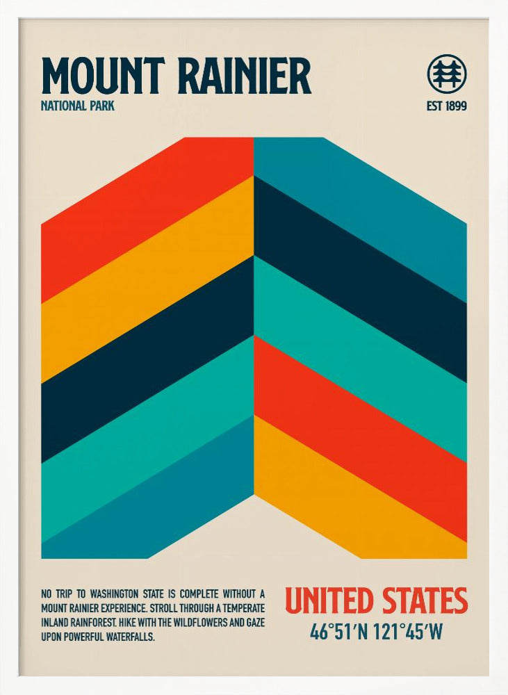 Mount Rainier National Park Travel Poster Poster